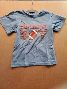 lot 27697 image: Boys Birthday Boy Football Graphic T-Shirt Y7 - Retail $8