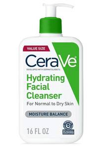 lot 27707 image: CeraVe Hydrating Facial Cleanser, Moisturizing Face Wash For Dry Skin, Hyaluronic Acid  Ceramides  Glycerin, Hydrating Cleanser For Normal To Dry Skin, National Eczema Association Certified - Retail $19