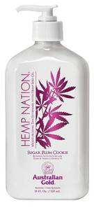 lot 27709 image: Hemp Nation Sugar Plum Cookie Body Moisturizer Tan Extender 18oz - Retail $39