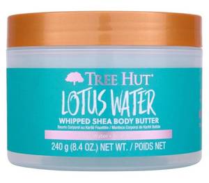 lot 27720 image: Tree Hut Lotus Water Whipped Shea Body Butter, Hydrating & Nourishing Body Lotion with Natural Oils, Moisturizer for Soft & Smooth Skin, 8.4 Oz - Retail $9