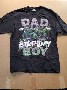lot 27741 image: Dad of the Birthday Boy Monster Truck T-Shirt L - Retail $12