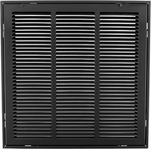 lot 7414 image: $81 HVAC 18x18 Steel Return Grille for 1 Filter - Removable - Black