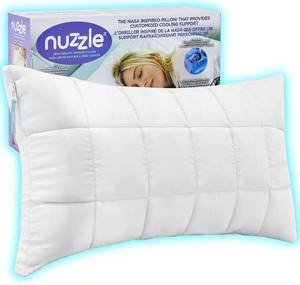 lot 7422 image: $59 Nuzzle Adjustable Firm Pillow, Luxury King Size Bed Pillow