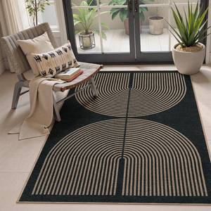 lot 7424 image: $57 Lahome Modern Rainbow Jute 4x6 Rug, Outdoor Patio, Non-Slip