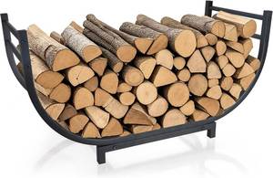 lot 7431 image: facka Curved Firewood Rack, 30-Inch IndoorOutdoor Log Holder