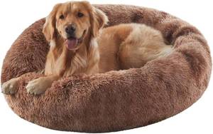 lot 7432 image: $66 36-Inch Donut Dog Bed for Large Dogs, Removable Washable Cover