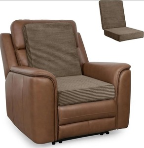lot 7440 image: Corduroy Recliner Cushion with Lumbar Support Pillow for Elderly