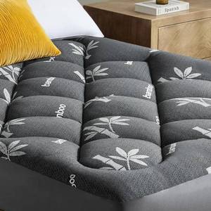 lot 7452 image: Mattress Topper Queen - Bamboo Viscose Pad with Deep Pockets