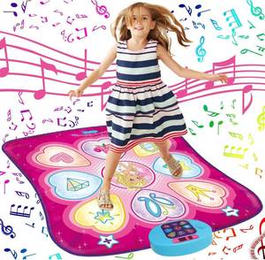 lot 7461 image: SUNLIN Dance Mat - Rhythm Step Play Mat with LED Lights, Music