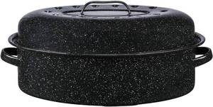 lot 7462 image: Granite Ware 18 Oval Roaster with Cover, Porcelain Enamel