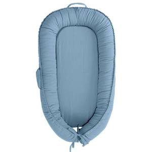 lot 7466 image: $55 Infant Cushion & Cover, 0-12 Months, Portable, Cotton, Denim Blue