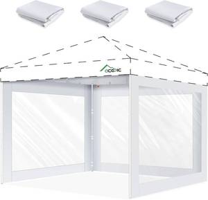 lot 7469 image: $48 Acepic Clear Canopy Sidewalls for 10x10 Pop Up Tent, 8 Mil PVC
