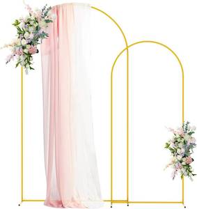 lot 7492 image: Aseem Metal Arch Backdrop Stand 2 (7.2FT, 6FT) Gold