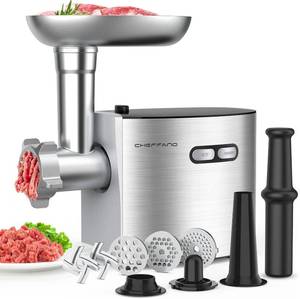lot 7516 image: $70 CHEFFANO Meat Grinder 2600W, Heavy Duty Mincer with 2 Blades