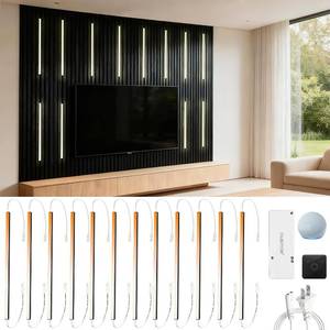 lot 7528 image: $69 12Pcs 15 Linkable CCT LED Light Bar Kit, 2700K-6500K, CRI90