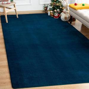 lot 7542 image: Andecor Soft Area Rug 4x6 Navy Blue Washable Living Room Bedroom