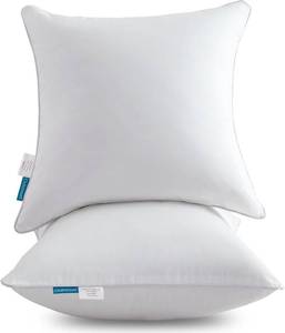 lot 7572 image: $53 Oubonun 28x28 Euro Pillow Inserts 100% Cotton Cover - Square Set 2