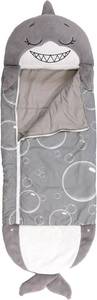 lot 7595 image: $46 Happy Nappers Pillow & Sleepy Sack 54 x 20in Grey Shark, 2-in-1