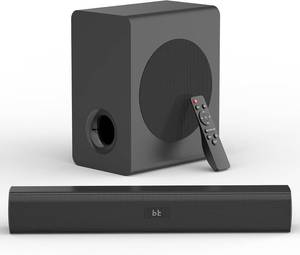 lot 7617 image: $95 Bhei-H75J-10 TV Sound Bar 2.1ch Home Audio