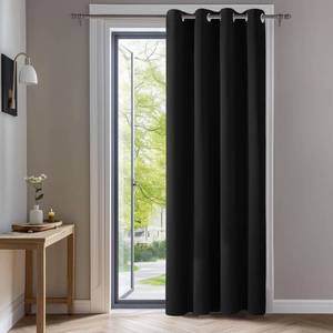 lot 7618 image: Deconovo Blackout Curtain Panel, Grommet Top, 52W x 95L, Black