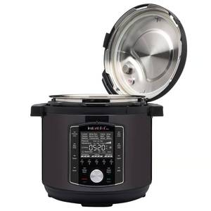 lot 7619 image: $150 Instant Duo Pro Stainless Steel Pressure Cooker 6 qt Black