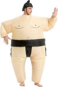 lot 7638 image: Inflatable Adult Costume, Blow-Up WrestlerSumo, Halloween