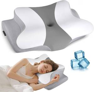 lot 7655 image: Cervical Neck Pillow for Pain Relief   Ergonomic Orthopedic Foam