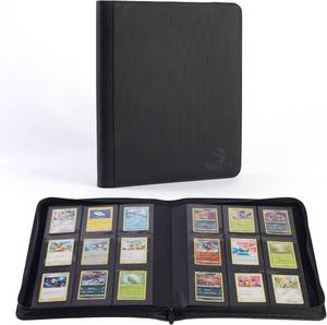 lot 7662 image: Trading Card Binder 9 Pockets, 288-Card, Side-Loading PU (Black)