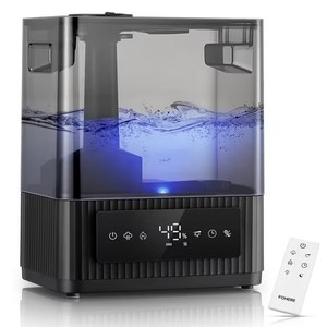 lot 7683 image: $130 6L Ultrasonic Humidifier, Top-Fill WarmCool Mist, Quiet, 12H
