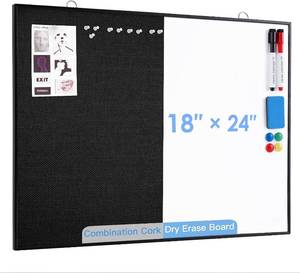 lot 7687 image: ARCOBIS Cork Board White-Board 24x18, Double-Sided Whiteboard
