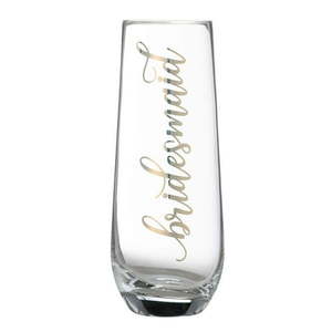 lot 37889 image: Lillian Rose Gold Bridesmaid Stemless Champagne Glass  1 Count (Pack of 1)  Clear