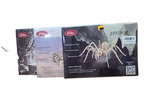 lot 37899 image: Fellen 3D Wooden Puzzle Lot Spider Bumblebee Jeep 8 Pack