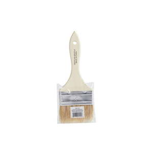 lot 37916 image: 3 Count of Natural Bristle Flat 3-in. Chip Household Paint Brush for Paint and Crafts