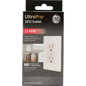 lot 37918 image: GE 15A GFCI Outlet  Light Almond  15A  32074