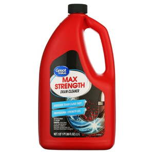 lot 37954 image: Great Value Drain Clog Remover  Unscented  80 fl oz