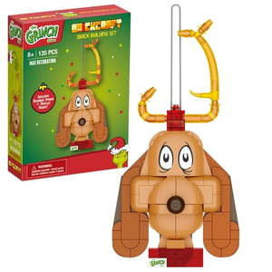 lot 40792 image: Brickcraft Grinch Max The Dog Decoration Brick Building Kit (135-Plastic Piece Set)  Christmas Decor