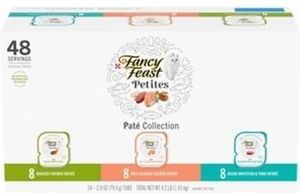 lot 42446 image: Purina Fancy Feast Petites Kitten Food Wet Cat Food Pate Collection 48 Entrees 1.4 Oz Tubs (24 Pack)