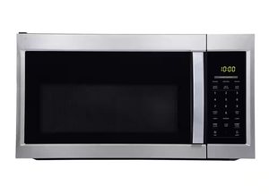 lot 28 image: Vissani 1.7 cu. ft. 1000-Watt Over the Range Microwave in Stainless Steel - Retail $300