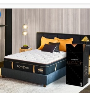 lot 287 image: $999 Novaform 14 Legacy Premier Support Hybrid Euro Top Mattress King- Medium