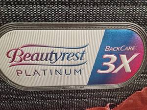 lot 288 image: Beautyrest Platinum BackCare 3X. 14.5 King Size Luxury Firm Mattress