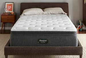lot 290 image: $949 Beautyrest 12 Silver BRS900 Medium-Firm Mattress. King Size