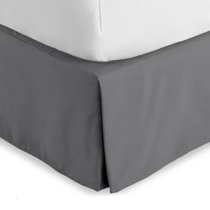 lot 5001 image: Bare Home Double Brushed Bed Skirt - Premium 1800 Collection - 15-inch Drop - Queen, Gray