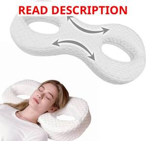 lot 5002 image: Face Pillow for Wrinkles, Anti Wrinkle Pillow for Beauty Sleep, Memory Foam Side Sleep Beauty Pillow for Protect Your Hair and Skin (White)