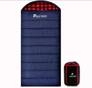 lot 5010 image: PALLYGO O Degree Sleeping Bag Cotton Flannel Sleeping Bags for Adults Cold Zero