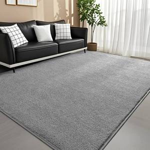 lot 5036 image: 5x7 Feet Grey Area Rugs for Bedroom, Indoor Washable Memory Foam Rug for Living Room, Modern Aesthetic Minimalist Non-Slip Carpets for Kids Boys Girls Adults Dorm Home Decor