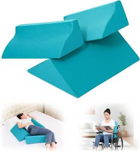 lot 5043 image: 3-in-1 Side Wedge Pillow,Wedge Pillow for Back Pain Relief,Foam Wedges for Positioning in Bed,Positioning Wedges for Bed Sores,for Seniors,Caregivers,Side Sleepers,After Surgery,Green