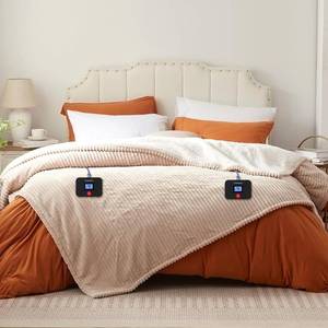 lot 5047 image: $130 Westinghouse Electric Blanket King Size, Flannel Sherpa Heated Blanket with 10 Heating Levels & 1-12 Hours Auto Shut Off, Fast Heating Warming Blanket, Machine Washable, 100 x 90 Inch, Beige