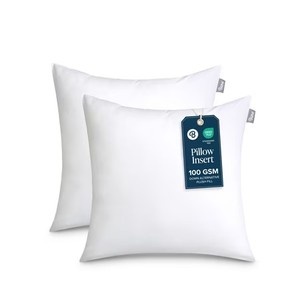lot 5081 image: Bare Home 26x26 Pillow Inserts, Decorative Square Pillow Insert for SofaCouch, 1each White