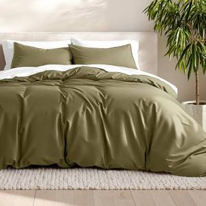 lot 5086 image: Bare Home Bedding Duvet Cover Queen Size - Premium 1800 Super Soft Collection - Lightweight, Cooling - Soft Breathable Bedding Duvet Cover (Queen, Olive)
