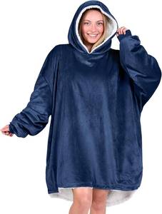 lot 5111 image: Bare Home Wearable Blanket Hoodie - Soft Plush Sherpa - Warm and Cozy - Oversized Wearable Blanket